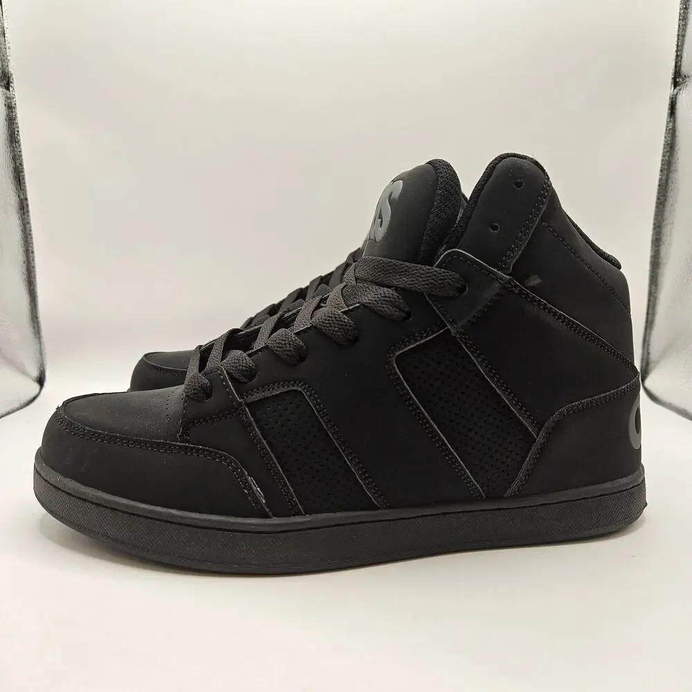 OSIRIS MEN'S 8.5 CONVOY MID BLACK CHARCOAL SKATEBOARDING SHOE NWOB